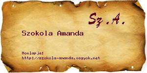 Szokola Amanda névjegykártya